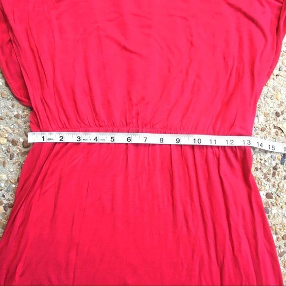 No Strings Attached Red Rayon Blend Dress M - Picture 4 of 7